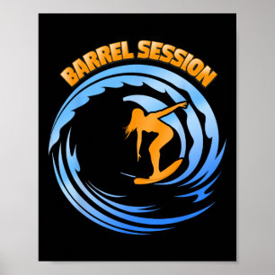 Surfen Rrel Welle Tubing Westküste Socal Norcal S Poster