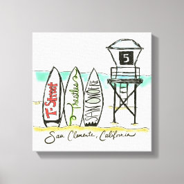 Surfen San Clemente Leinwand