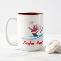 Surfen Santa Claus und ein verrückter Elf!