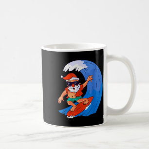 Surfen Santa Claus Weihnachten X-mas Geschenk Kaffeetasse