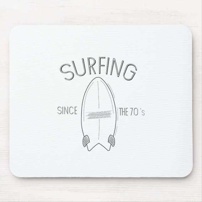 Surfen seit den 70er Jahren Mousepad (Vorne)