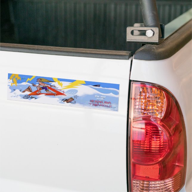 Surfen Sie den Bermuda-Dreieck-Autoaufkleber Autoaufkleber (Auf Lkw)