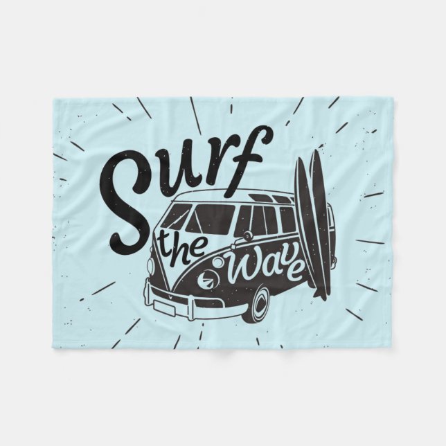 Surfen Sie die Welle Fleecedecke (Vorderseite (Horizontal))