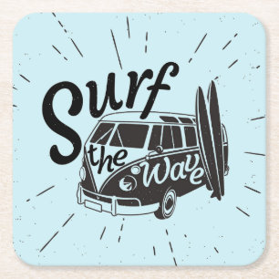 Surfen Sie die Welle Rechteckiger Pappuntersetzer