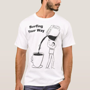 Surfen Sie Ihren Weg zu einem großartigen Espresso T-Shirt