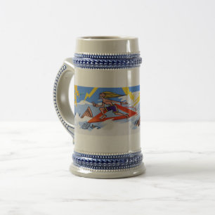 Surfen Sie im Dreieck Bermuda Bierglas