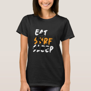 Surfen Sleep Surfer Surfbrett Sommerbeet T-Shirt