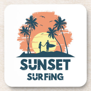 Surfen -Sonnenuntergang Surfen Getränkeuntersetzer