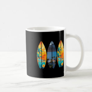 Surfen Strand Surfbrett Retro Tropisch Hawaii Palm Kaffeetasse