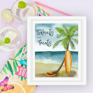 Surfen Strand - Süßigkeiten und Leckereien Poster