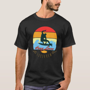 Surfen Sunset Sea Waves am Strand Surfbrett H T-Shirt
