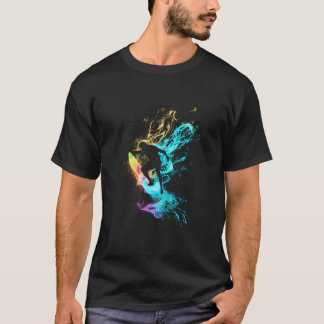 Surfen Surfen Reiten Surf Urlaub Farbenfrohe Surfe T-Shirt