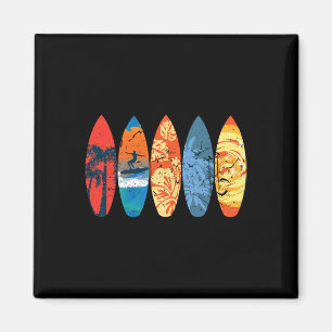 Surfen Surfer Palme Surfbrett Sonnenuntergang Well Magnet