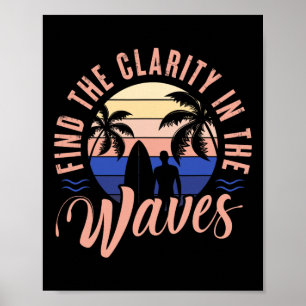 Surfen Surfer Surfbrett Finden Sie Die Klarheit In Poster