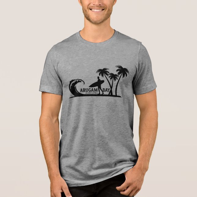 Surfen  Tri-Blend shirt (Vorderseite)