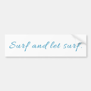 Surfen und Gelassen Surfen Autoaufkleber