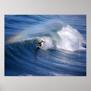 Surfen unter einem Regenbogen 24 x 18 Print Poster