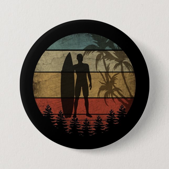 SURFEN VINTAGE BUTTON (Vorderseite)