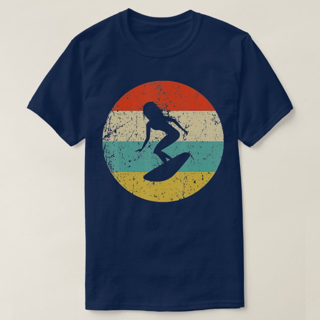 Surfen - Vintager Retro-Surfer T-Shirt (Design vorne)