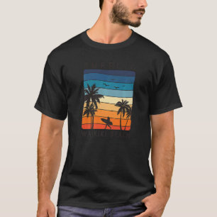Surfen Waikiki Beach Hawaiian Sunset Palm Tree Su T-Shirt