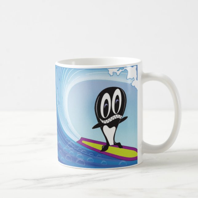 Surfende Orca-Tasse Kaffeetasse (Rechts)