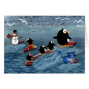 Surfende Pinguine