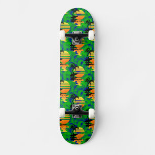 Surfender Sonnenuntergang Skateboard