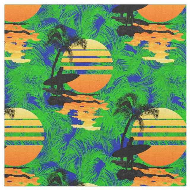 Surfender Sonnenuntergang Stoff (Nahaufnahme)