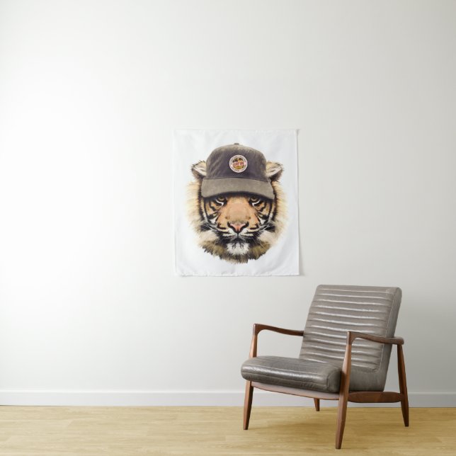 Surfender Tiger Wandteppich (Beispiel)