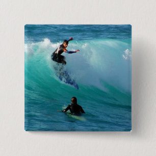Surfendes Art-quadratisches Button