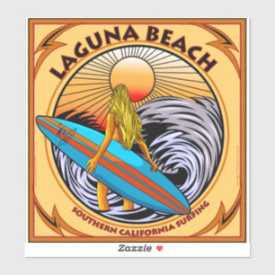 SURFENDES LAGUNA BEACH KALIFORNIEN AUFKLEBER