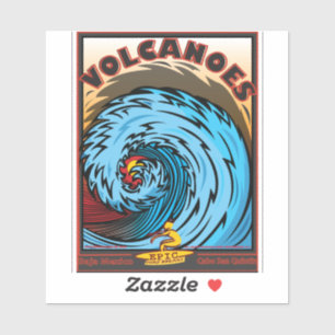 SURFENDES VULKANE BAJA MEXIKO AUFKLEBER