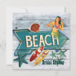 Surfer Aloha Hula Girl hawaii Beach Brautparty Einladung