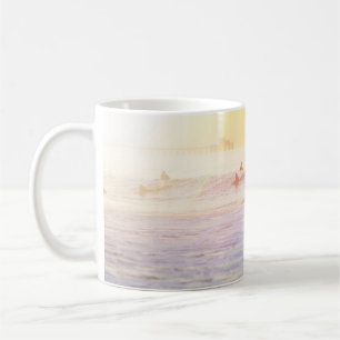 Surfer am Strand Kaffeetasse