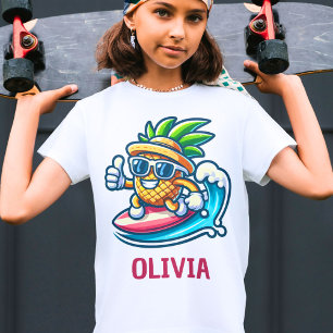 Surfer-Ananas surft auf den Wellen Personalisiert T-Shirt