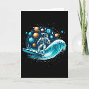 Surfer-Astronaut Mond Weltraum-Shirt Galaxie-Shirt Karte