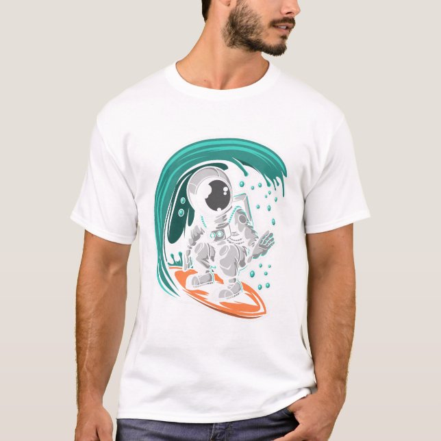 Surfer Astronaut T-Shirt (Vorderseite)