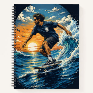 Surfer auf den Wellen  Notizbuch