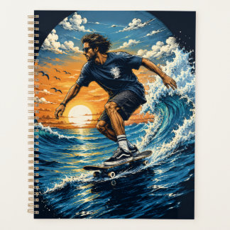 Surfer auf den Wellen  Planer