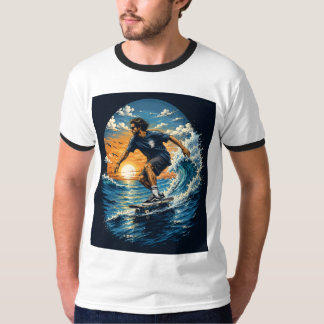 Surfer auf den Wellen  T-Shirt