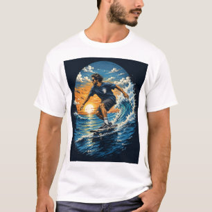 Surfer auf den Wellen  T-Shirt