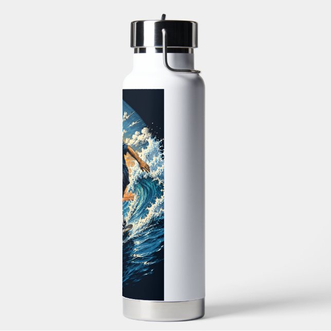 Surfer auf den Wellen  Trinkflasche (Links)