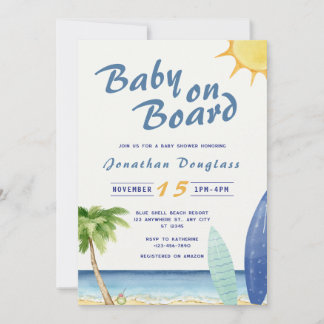 Surfer Baby an Bord Surfer Beach Einladung