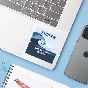 Surfer Beach Surfen Aufkleber