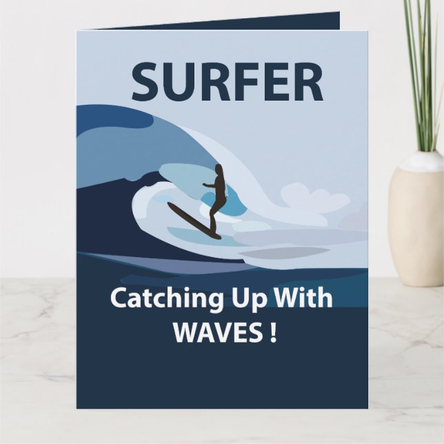 Surfer Beach Surfgrüße Karte (Vorderseite)