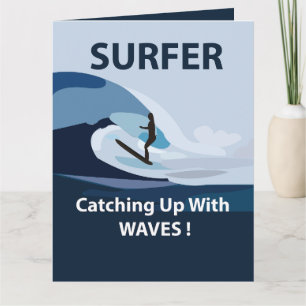 Surfer Beach Surfgrüße Karte