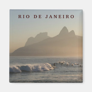 "Surfer bei Arpoador, Rio de Janeiro"-Magnet Magnet