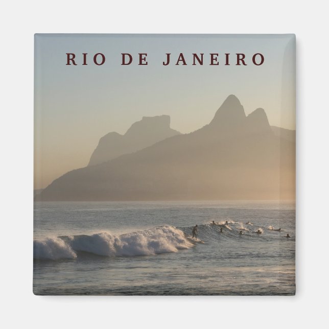"Surfer bei Arpoador, Rio de Janeiro"-Magnet Magnet (Vorne)
