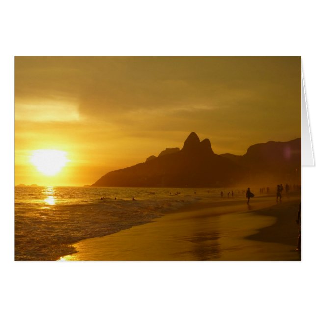 Surfer bei Sonnenuntergang (Vorderseite (Horizontal))