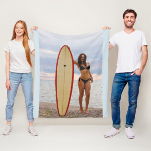 SURFER BIKINI MIRL BLANKET FLEECEDECKE